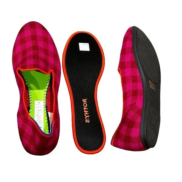 Rothy's Limited Edition The Cherry Gingham Slip On Ballet FlatSize W10 NWOB